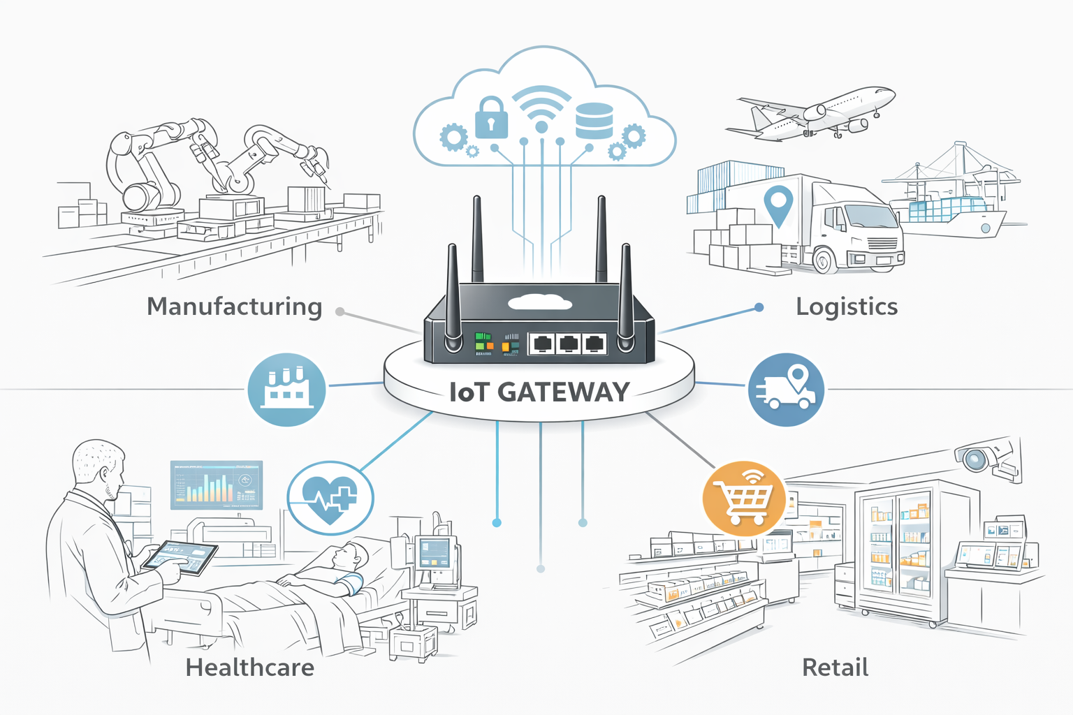 IoT gateway connecting key industries